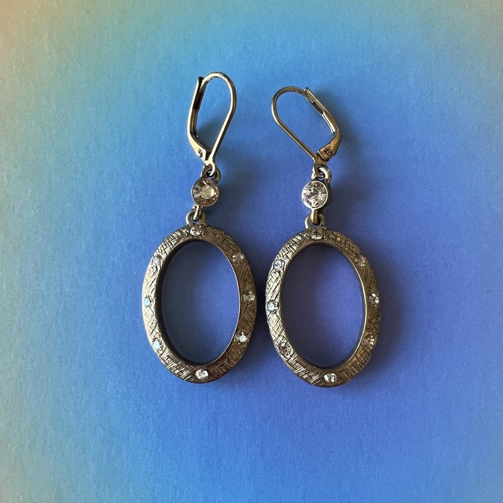Vintage Givenchy Gold Rhinestone Earrings